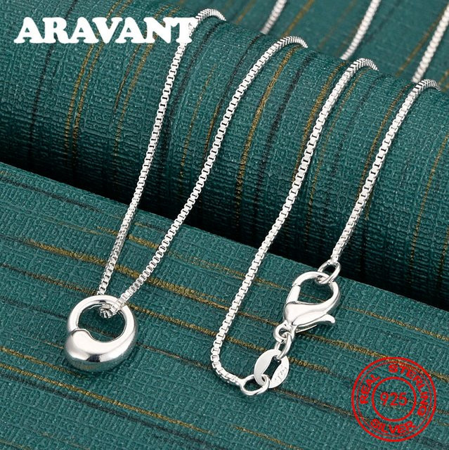 Aravant Halskette mit Tai-Chi-Wassertropfen-Anhänger, 925 Silber, Damen - Bild 1