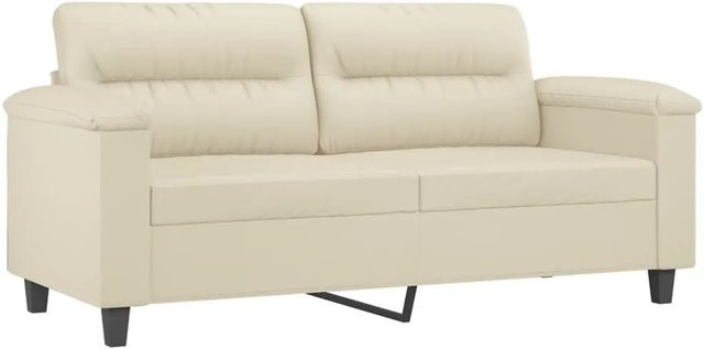 vidaXL 2-Sitzer-Sofa in Beige aus Kunstleder mit Metallrahmen für dein Wohnzimmer - Bild 1