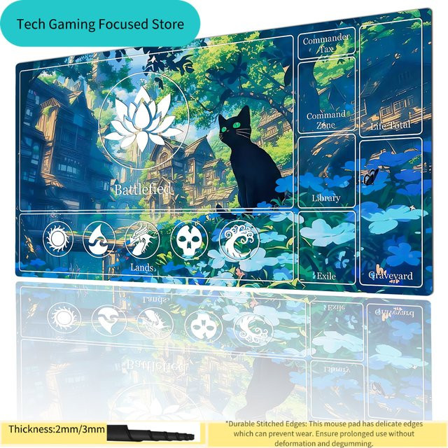 Potdemiel Magic Trade Card Battle Gaming-Matte mit Katzen-Motiv, Mehrfarbig - Bild 1