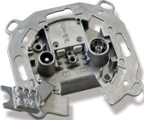 Televes Durchgangsdose 2-fach 5-2400MHz UD 2410 ST in Silber - Bild 1