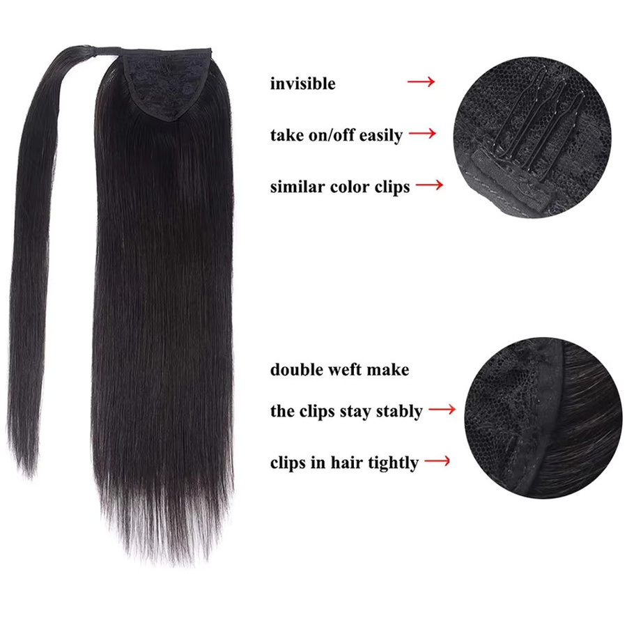 Tomiyaa Clip-In-Haarverlängerung Ponytail, Echthaar, Damen - Bild 2