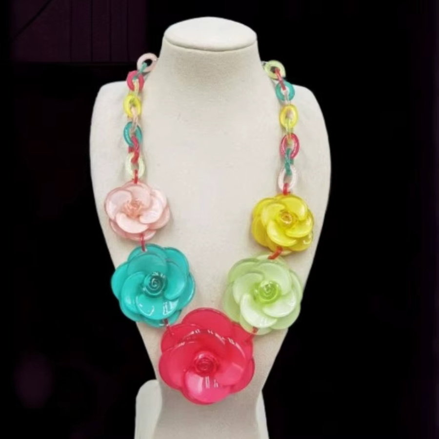 KHWPS Halskette, Rose Blume, Bunt, Damen - Bild 1
