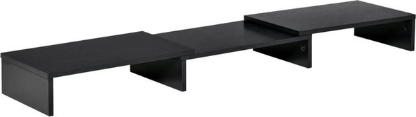 Vinsetto Monitorständer Verstellbar Doppelter für Laptop in Schwarz, B/T/H: 80-117 x 23,5 x 10 cm
