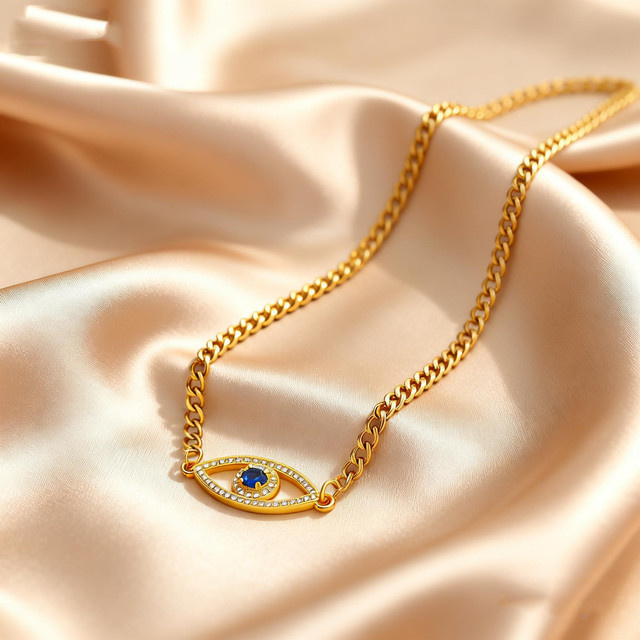prjewel Halskette mit Anhänger, Edelstahl, Gold, Zirkonia, Damen - Bild 1