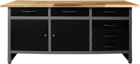 Ondis24 Werkbank Karsten aus Metall in Anthrazit und Schwarz, B/T/H: 160 x 100 x 85 cm - Bild 1