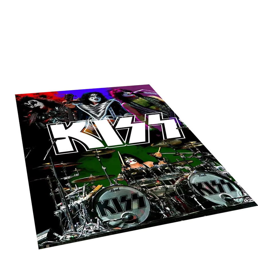Livrane 3D Kuss Rock Heavy Metal Band Teppich in Mehrfarbig für Wohnzimmer, Schlafzimmer oder Kinderzimmer - Bild 2