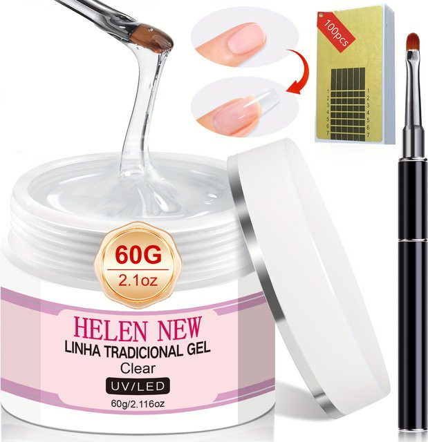 HLGEL Builder Gel Nail Kit, Clear, Glänzend - Bild 1