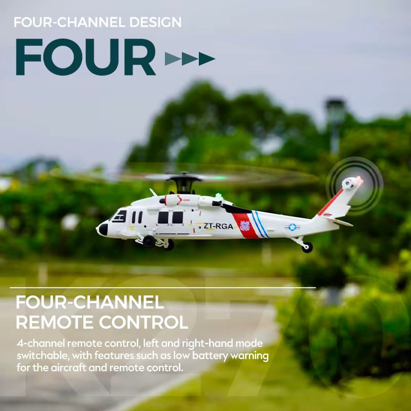 WLtoys K270 RC Hubschrauber mit 6-Achsen Gyroskop, optischem Fluss und bürstenlosem Motor in Weiß - Bild 3