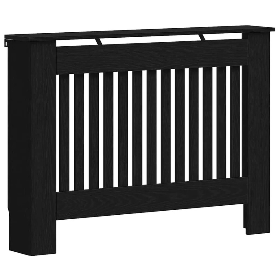 vidaXL Heizkörperabdeckung in Schwarz mit Eichen-Optik und vertikalem Latten-Design, B/T/H: 112 x 19 x 81,5 cm - Bild 2