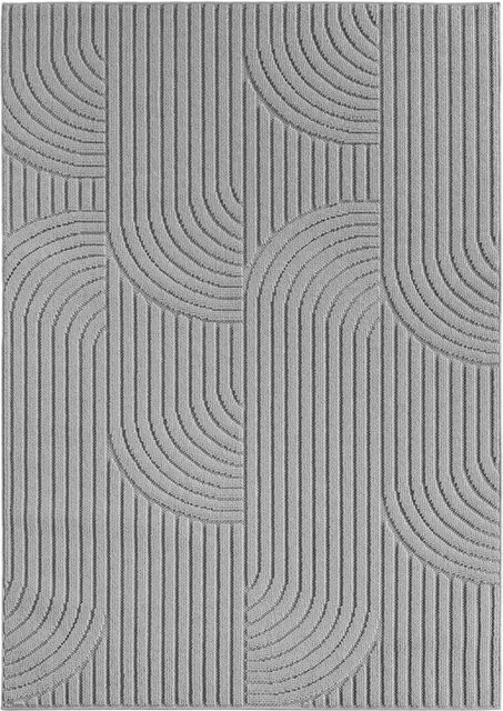 Ayyildiz Flachgewebeteppich Helix Silber mit modernem Design B: 120 cm, L: 170 cm - Bild 1