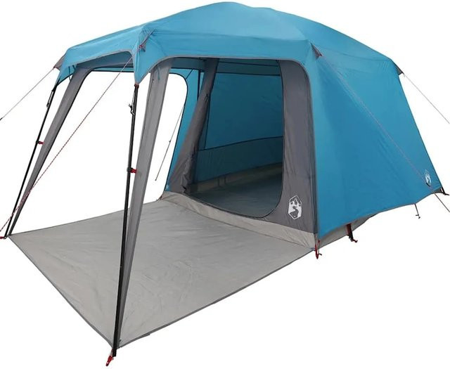 vidaXL Campingzelt mit Vorzelt für 5 Personen in Blau, wasserdicht - Bild 1