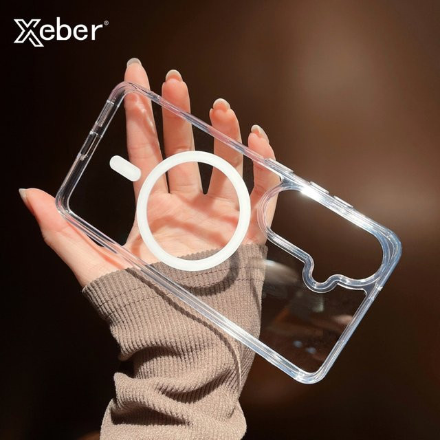 Xeber MagSafe Magnetische Transparente Hülle mit AI-Knopf für Samsung Galaxy S26 Ultra, S25, S24 und S23 Plus zur kabellosen Ladeunterstützung - Bild 1