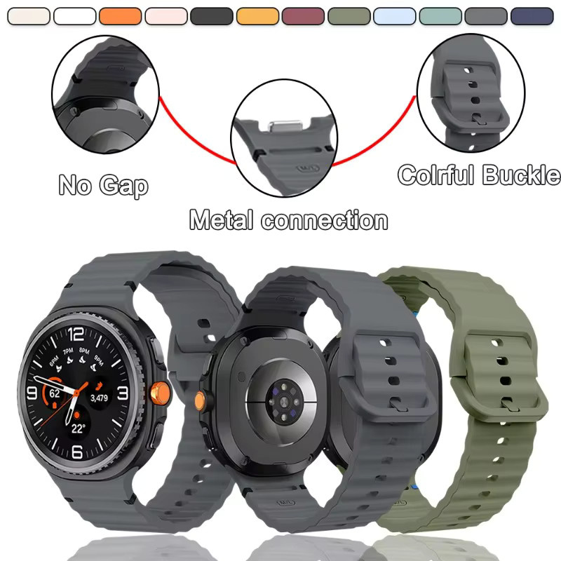Samsung Uhrenarmband Silikon, Schwarz, Unisex - Bild 6
