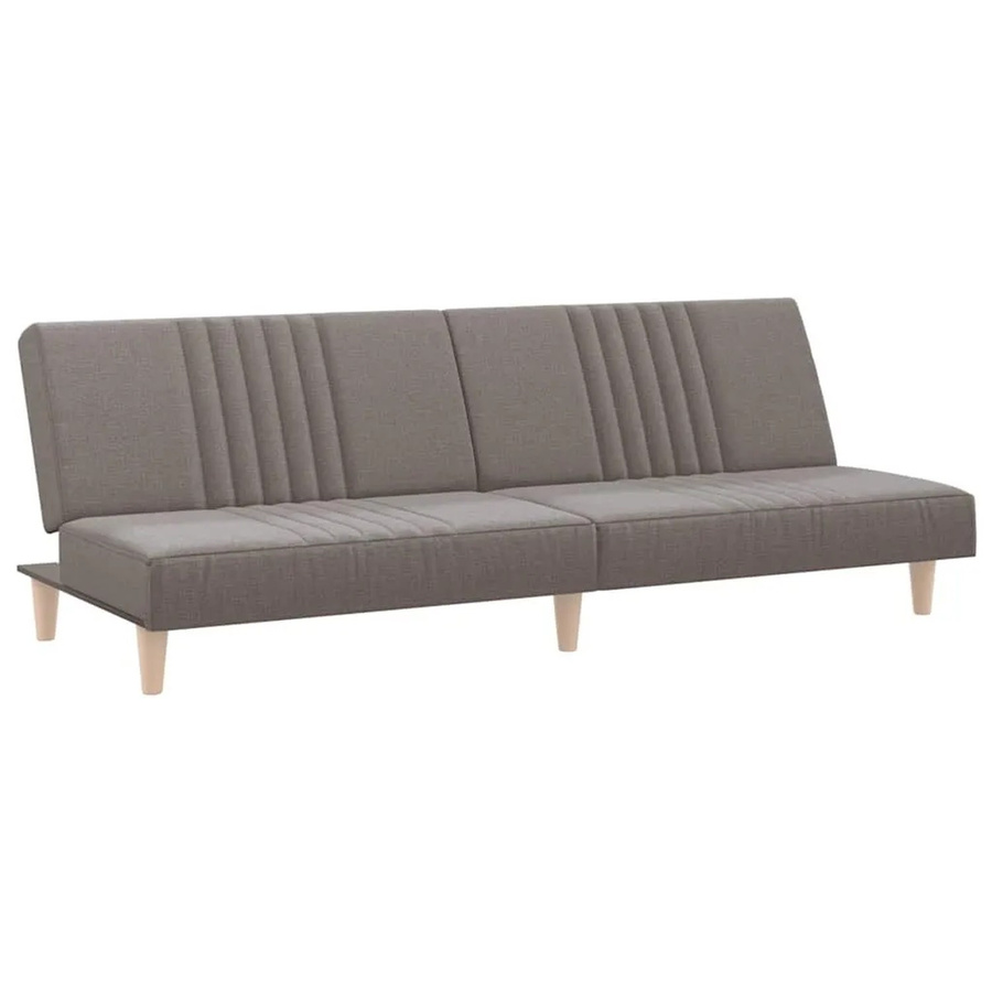 vidaXL Schlafsofa Click-Clack in Taupe aus Stoff mit Massivholzrahmen, B/T/H: 200 x 89 x 70 cm - Bild 2