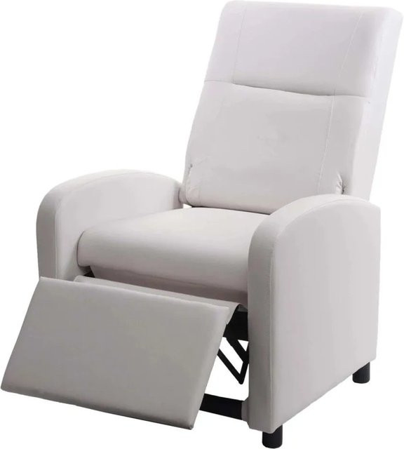 MCW Relaxsessel H18 in Weiß mit Armlehnen aus Kunstleder und modernem Design - Bild 1