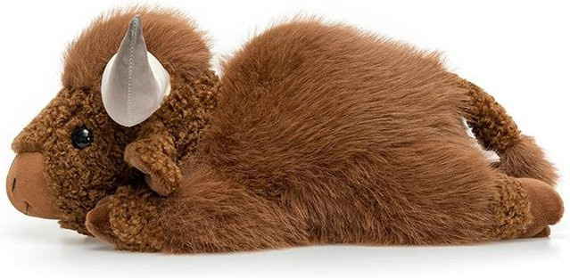 Liegender brauner Yak, Plüschtier, braun, ab 14 Jahren - Bild 1