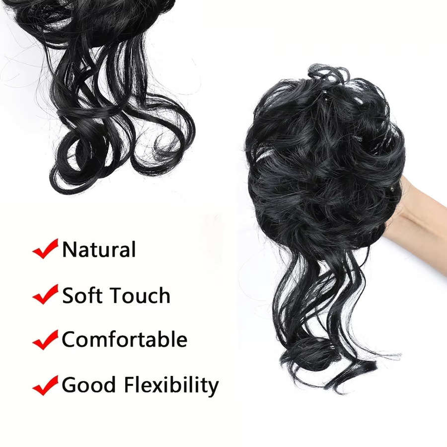 Lansa Synthetischer Chignon Messy Bun Claw Clip-in-Haarteil, Damen - Bild 4