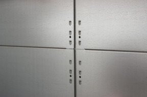 Regalwerk BERT Rückwand aus Vollblech in Grau, B: 87,5 cm, H: 250 cm - Bild 1