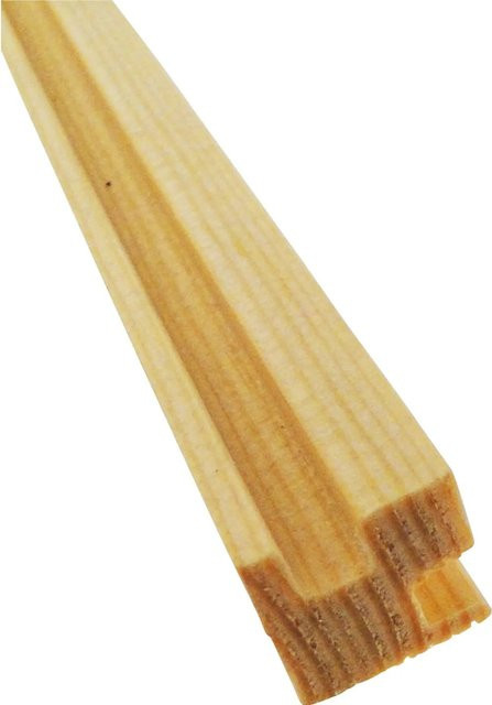 Winkelnutleiste aus Kiefer Holz von Döllken Profiles in Braun und Beige, B/T: 12 x 12 mm, Länge: 900 mm - Bild 1