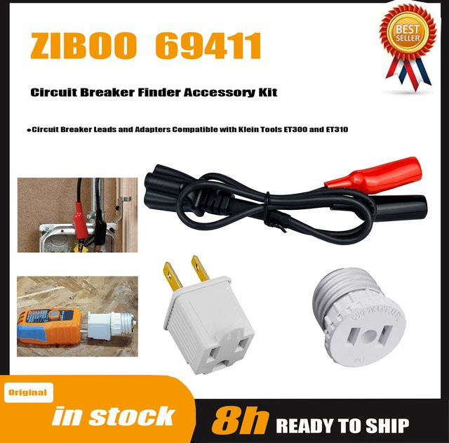 ZIBOO 69411 Zubehörset für Leistungsschalter-Sucher mit Leitungen und Adaptern kompatibel mit ET300 und ET310 - Bild 1