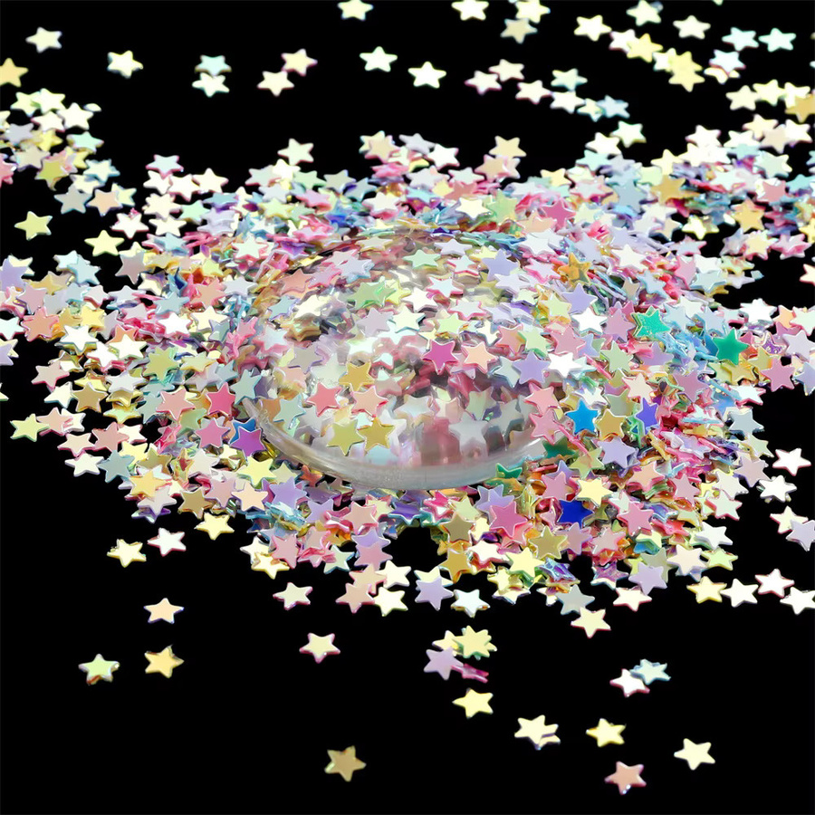 YouYoungDifferent Holografische Glitzer Stern Flocken in Multicolour für Harz Kunsthandwerk Nail Art und Schmuckherstellung 20 g - Bild 3