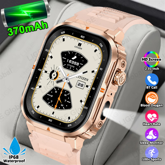 LIGE Smartwatch, Schwarz, Silikon, Damen, Männer - Bild 1