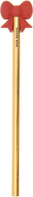Rico Design Paper Poetry Bleistift mit Schleife in Gold aus Holz - Bild 1