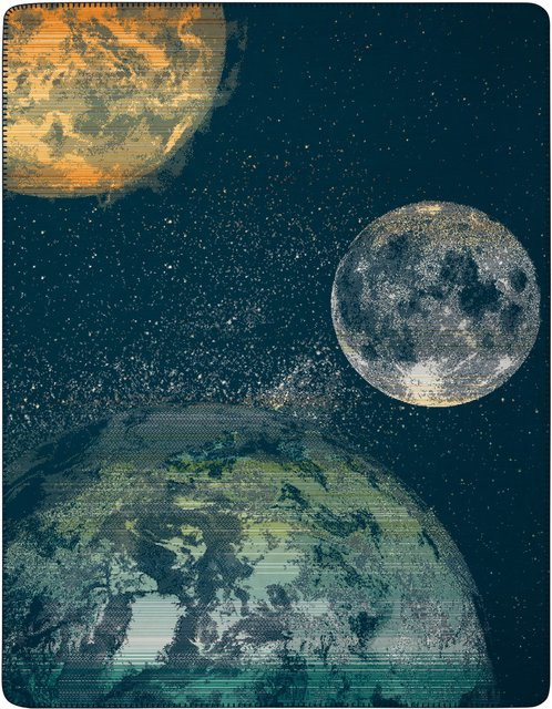 Biederlack Kinder- und Jugenddecke Cosmos in Blau mit Tiermotiv - Bild 1