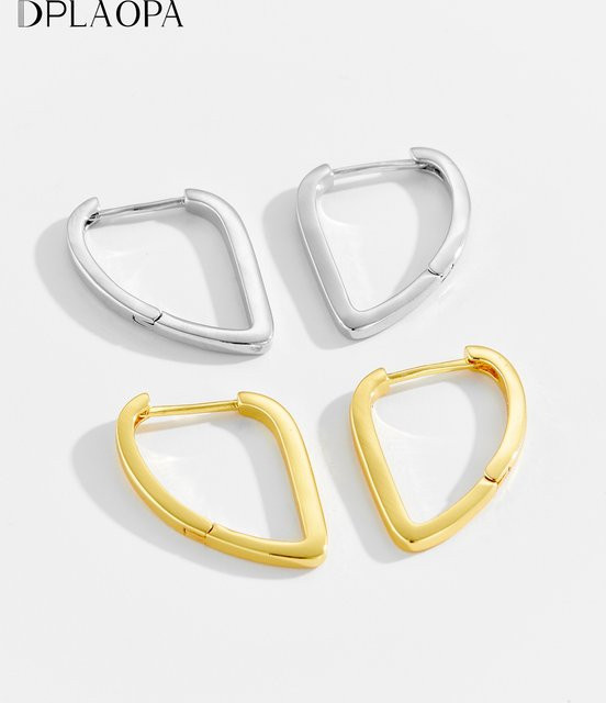 DPLAOPA Hoop Piercing Huggies, 925 Silber, Gold, Damen - Bild 1