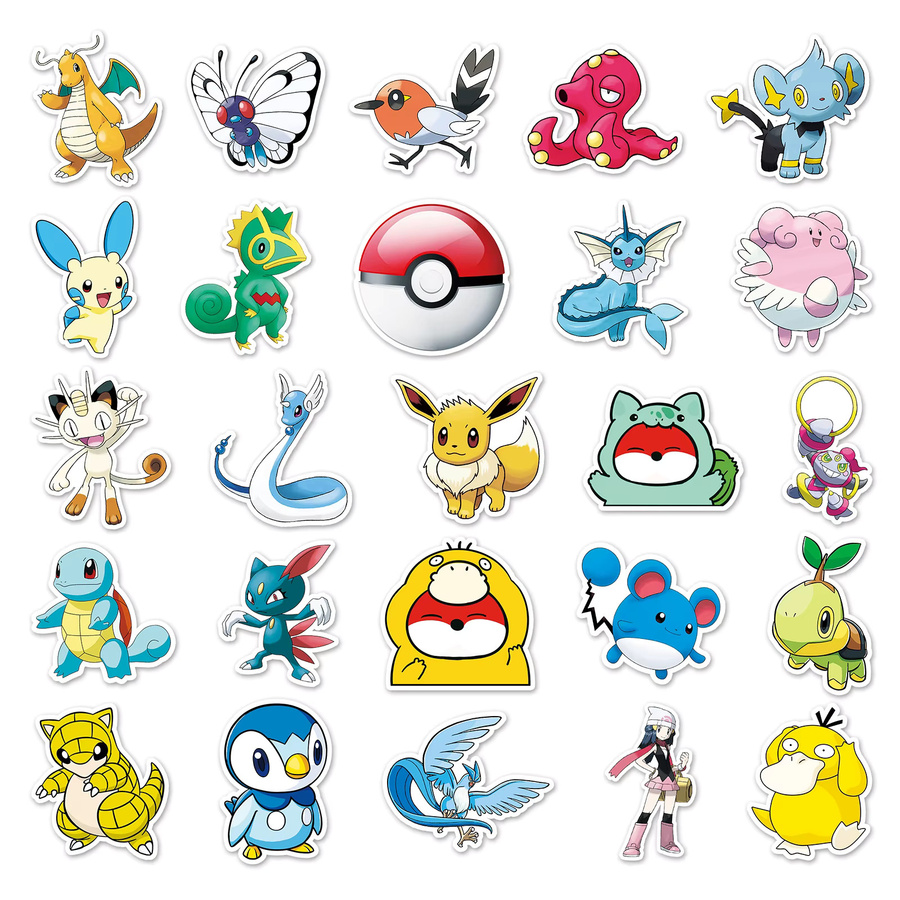 Bandai Pokemon-Graffiti-Aufkleber-Set, 50-teiliges Set - Bild 2