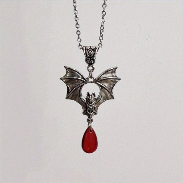 Lucky Star Jewelry Anhänger Halskette, Fledermaus, Metall, Zirkonia, gray, Unisex - Bild 1