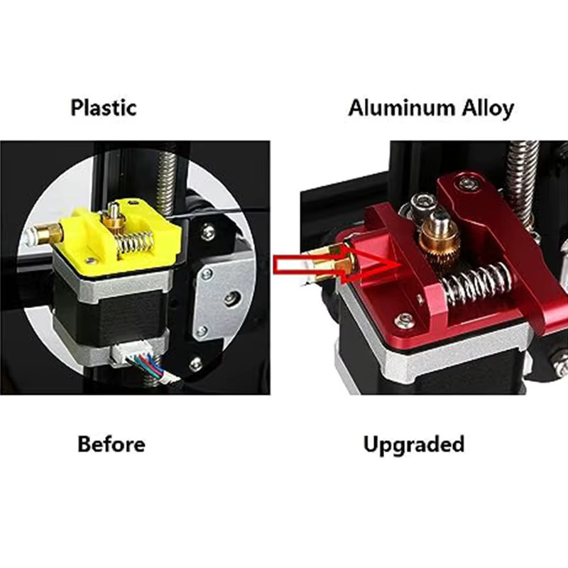 Creality Aluminium Upgrade Bowden Extruder MK8 Drive Feed Kit für FDM 3D Drucker in Rot - Bild 5