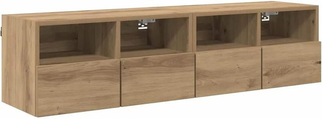 vidaXL Wand-TV-Schränke Set aus 2 Stück in Artisan-Eiche, Braun, B/T/H: 60 x 30 x 30 cm - Bild 1