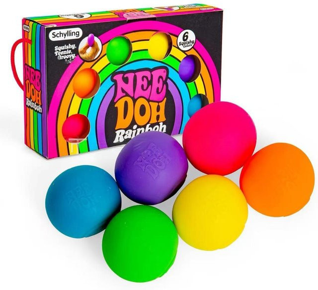 Schylling Needoh Regenbogen Teenie Stressball, Fidget Spielzeug - Bild 1