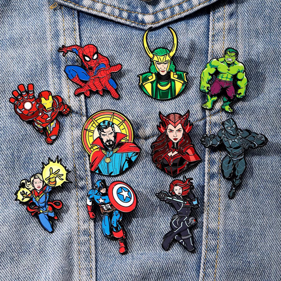 Bandai Cartoon-Charakter-Emaille-Pins, 10er-Set, Unisex - Bild 3