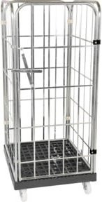 HMH rolltainer Kunststoffboden 1460 KU schwarz B/T: 72,4 x 81,5 cm - Bild 1