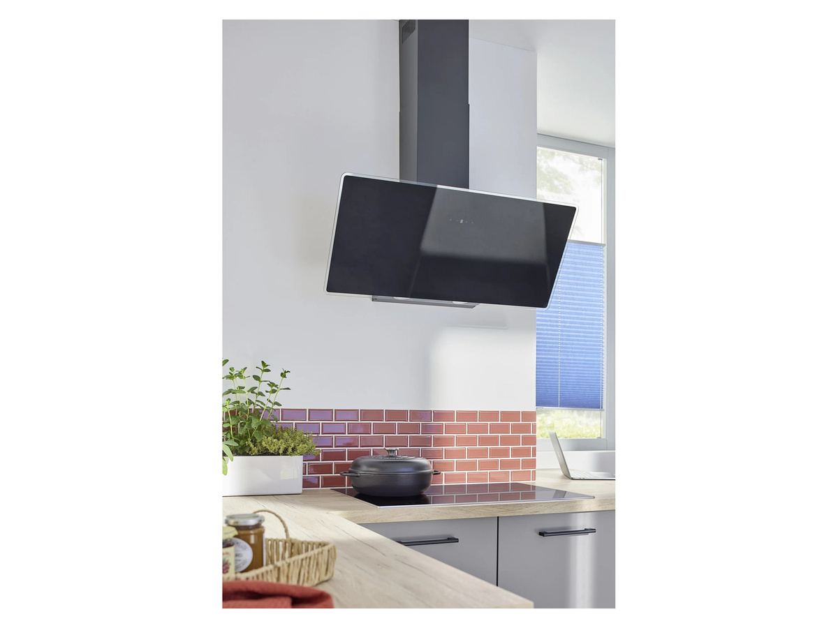 Respekta Schräghaube Lora in Schwarz mit LED-Display und Timer, Breite: 90 cm - Bild 4