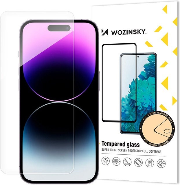 WZK Panzerglas für Apple iPhone 15 Pro, Full Glue, 9H, transparent - Bild 1