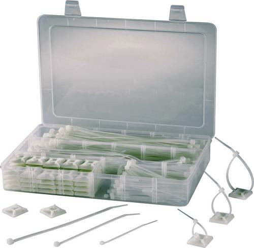 TRU Components EPR-350 Kabelbinder mit Klebesockel, transparent - Bild 1