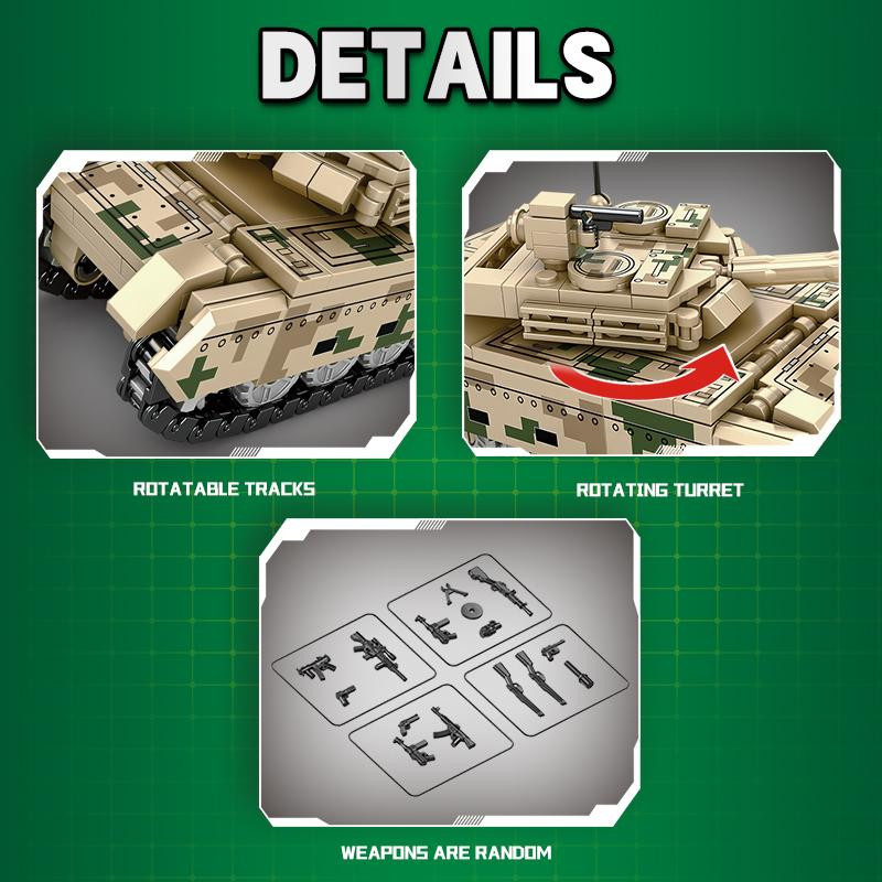 Linyi toy Gepanzerter Kampfpanzer Transportfahrzeug Armeestil - Bild 3