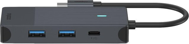 Rapoo 4-in-1 USB-C Multiport Adapter Dockingstation mit HDMI 4K UHD, USB-A und USB-C in Grau - Bild 1