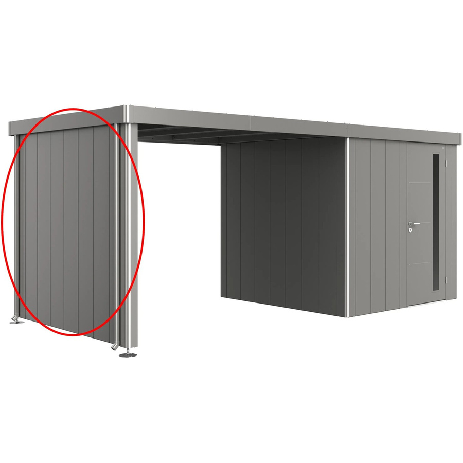 Biohort Seitenwand für Seitendach Gerätehaus Neo, Quarzgrau-Metallic, Breite: 203 cm - Bild 2