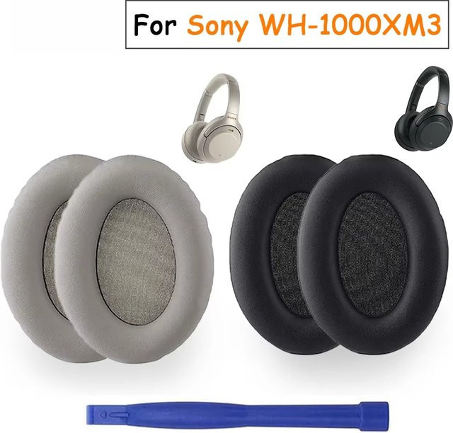 Ersatz-Ohrpolster für Sony WH-1000XM3 Over-Ear Kopfhörer in Schwarz oder Silber - Bild 1