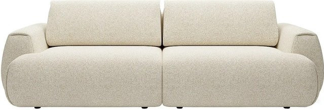Vente-unique Schlafsofa Monelia in Beige mit gemustertem Textilstoff und Ausziehfunktion, Breite: 260 cm - Bild 1
