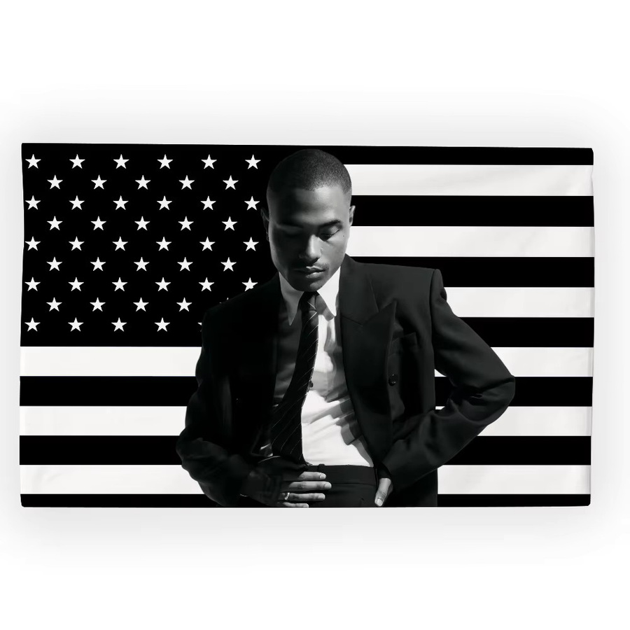 Singer S-Steve Lacy OH YEAH Musikflagge in Schwarz, B/H: 60 x 40 cm - Bild 7