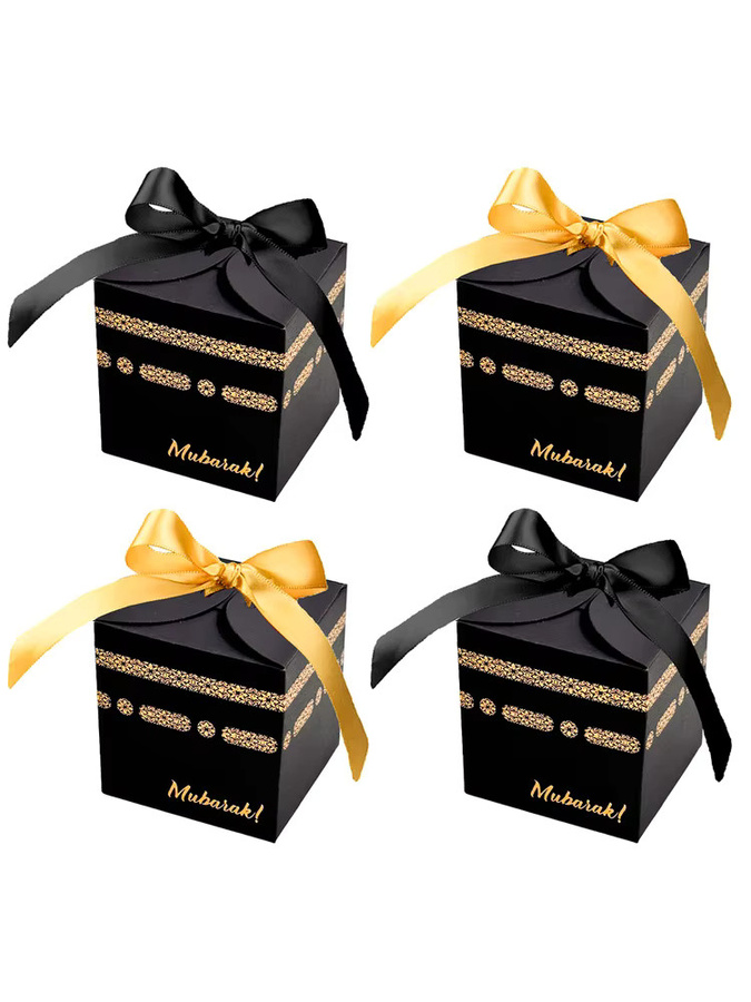 10 Stück elegante Geschenkboxen aus Papier in Schwarz für Schokolade und Süßigkeiten für Hochzeiten und Geburtstage - Bild 7
