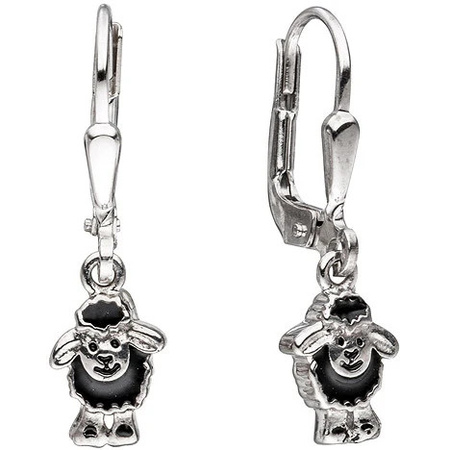Colkid Ohrringe schwarzes Schaf, 925 Silber, Kinder