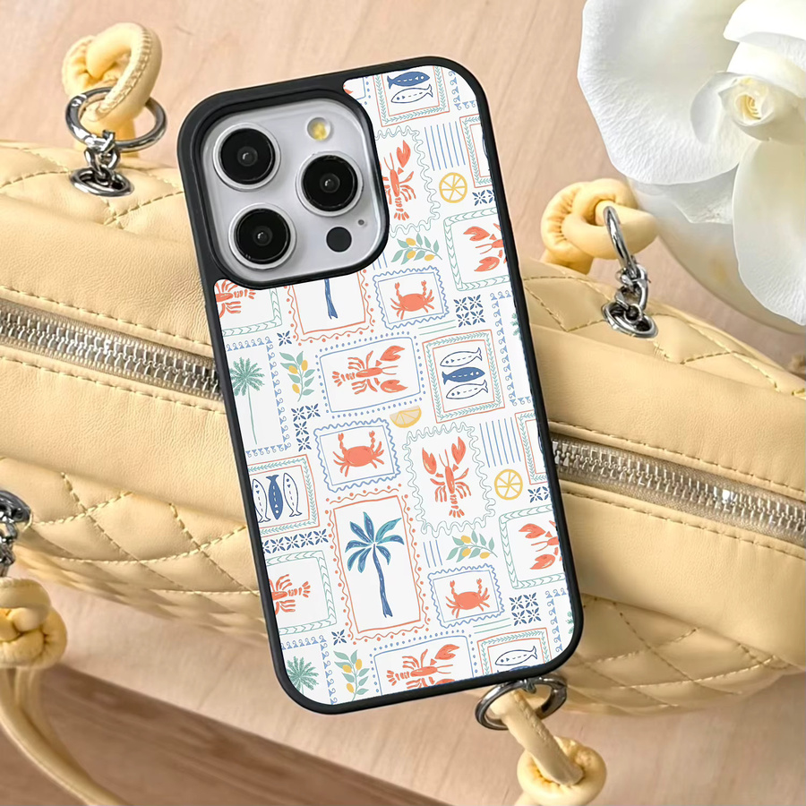 VNTK Puzzle-Handyhülle mit Seestern-Design für iPhone 11 bis iPhone 16 Pro Max, Luxus-Anti-Drop Schutzhülle, Multicolor - Bild 2