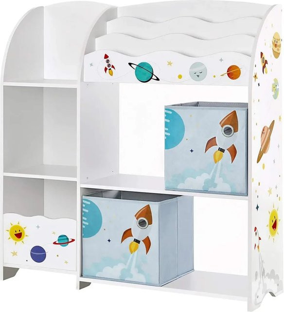 Songmics Aufbewahrungsregal Cube für das Kinderzimmer in Weiß, B/T/H: 30 x 93 x 100 cm - Bild 1