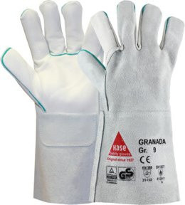 Hase Schweißerhandschuhe Granada aus Rindnarbenleder in Weiß, Größe 10 - Bild 1